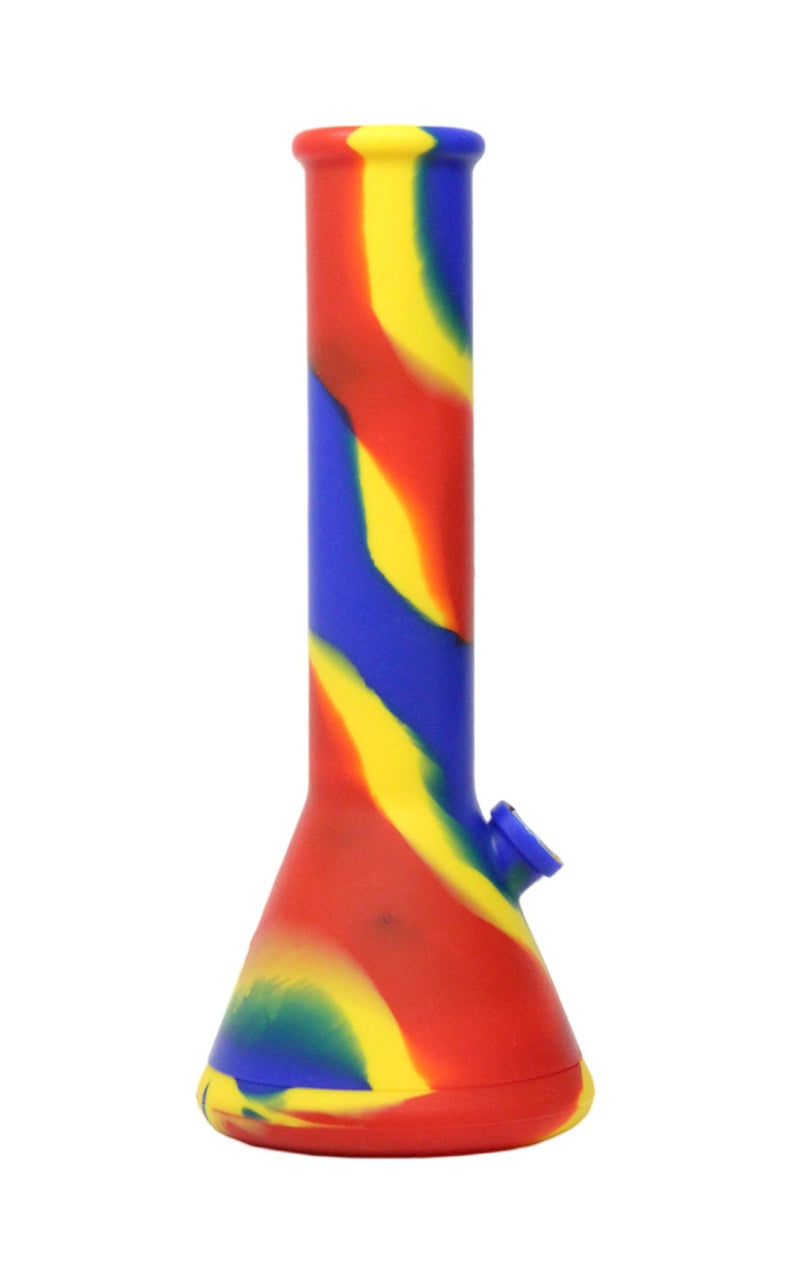 12" Silicone Water Pipe with Beaker Base - Assorted Color