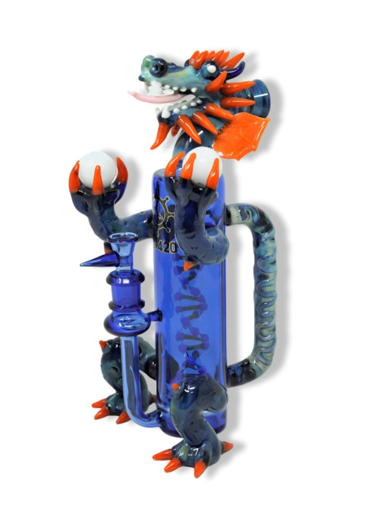 EC420 Artist Handmade Dragon Balls Glass Water Pipe - Limited Quantity
