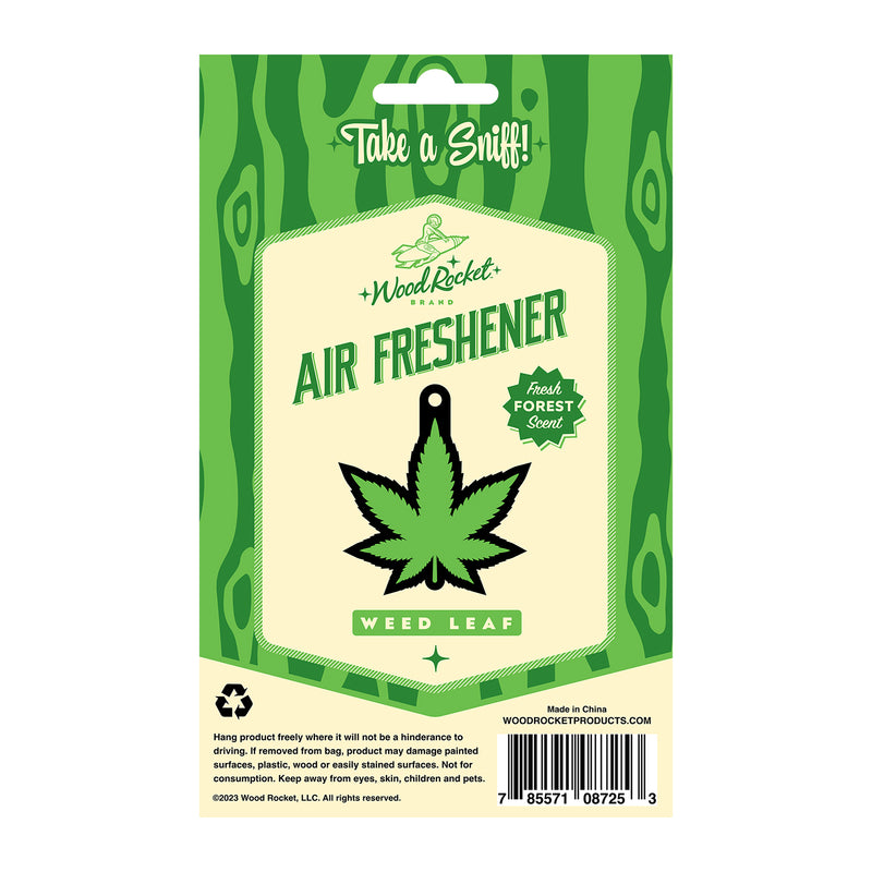 WoodRocket Green Leaf Car Air Freshener