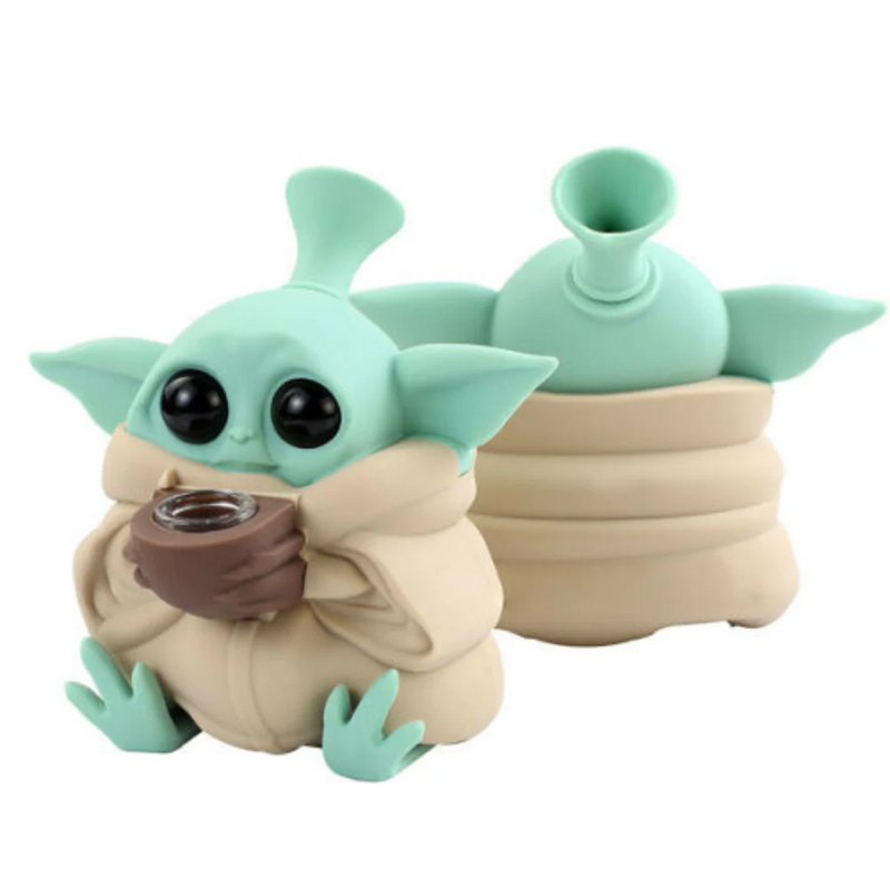 5" Baby Yoda Silicone Water Pipe