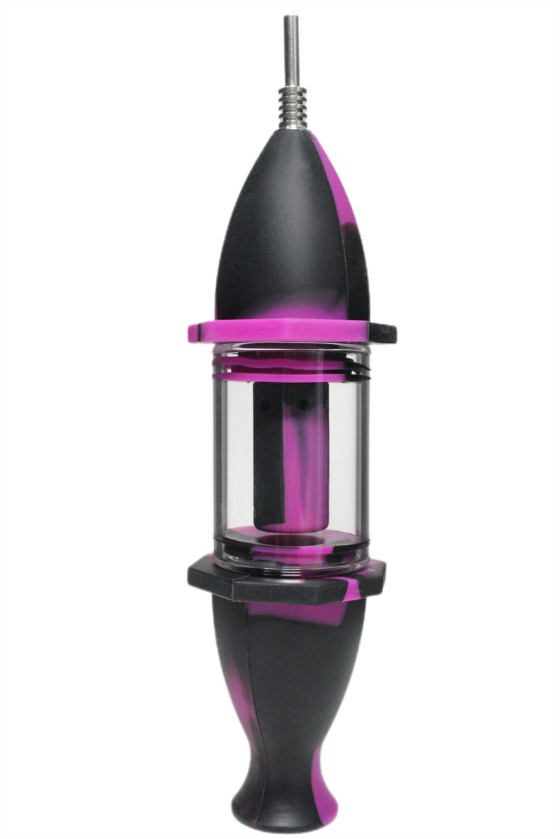 7-Silicone-Nectar-Collector-with-Glass-Tube-and-Titanium-Nail