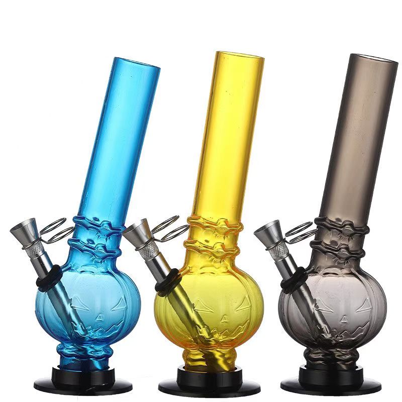 8" Jack-o-Lantern Acrylic Bong - Assorted Colour