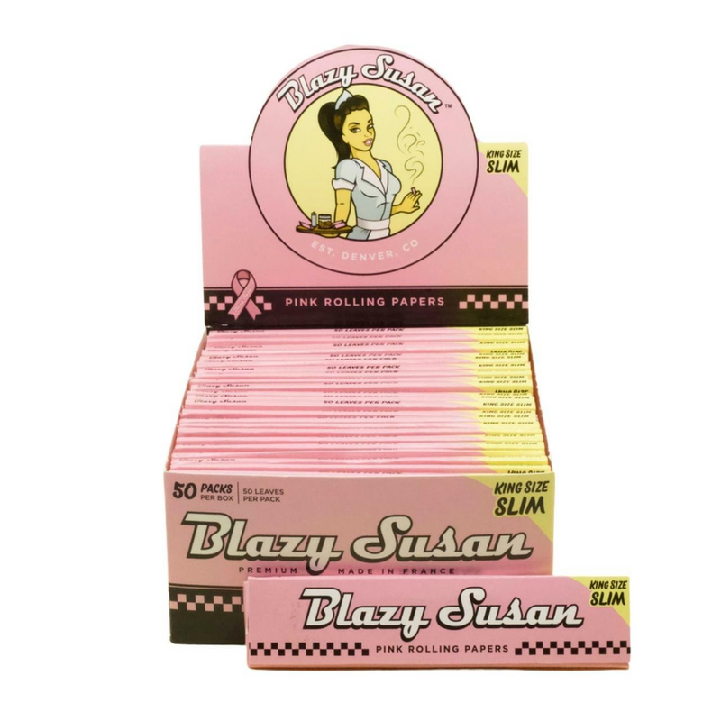 Blazy Susan King Size Slim Rolling Papers - 50Packs/Box