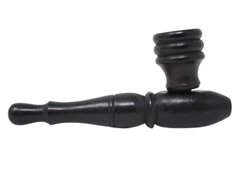 3" Black Wooden Pipe - 2pcs/Pack