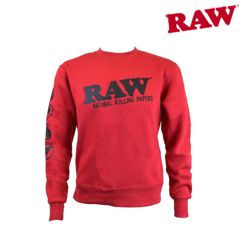 RPxRAW CREW NECK CORE RED SWEATSHIRT-Assorted sizes