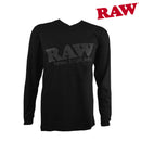 RPxRAW V-NECK BLACK BRAND LONG SLEEVE