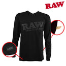 RPxRAW V-NECK BLACK BRAND LONG SLEEVE