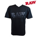 RPxRAW V-NECK BLACK BRAND T-SHIRT
