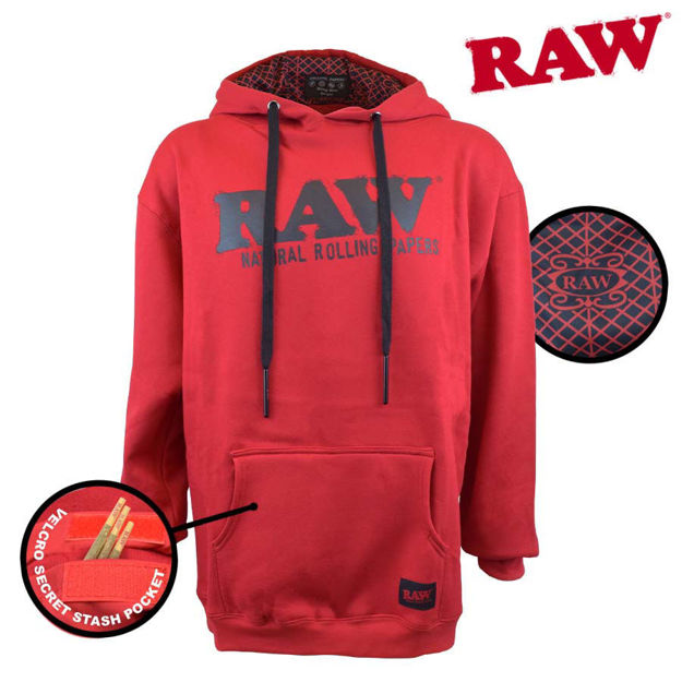 RP x RAW RED PULLOVER HOODIE- MEDIUM