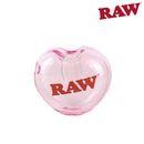 RAW GLASS CONE HEART PINK