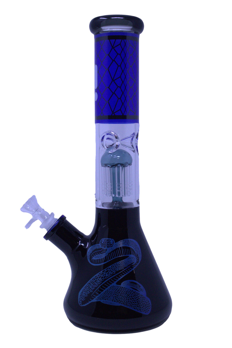 14" 7mm Infyniti Blue Cobra Beaker