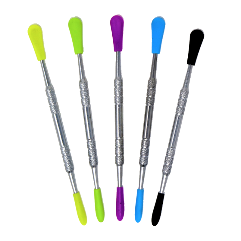 4.5" Dab Tool Metal with Silicone Tips - Assorted Colour