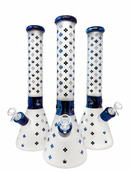 🔷💙 16" Blue Luxe Leaf Beaker Bong 💙🔷