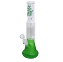 12" Leaves 4 Arms Tree Perc Bong