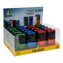DUCO SLIDER  Metalic Rubberized Color Single Jet Flame- 20pcs/Display