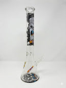 ⚔️👻 18'' 7mm Heavy Duty PHOENIX STAR Ghost Swordsman Beaker Bong - Unique Artist Design