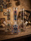 💀 "Calavera Dreams" 10" Sugar Skull Beaker Bong 💀