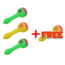Buy 3 get 1 FREE - 4.5" Monster Eye Silicone Hand Pipe Assorted Colors