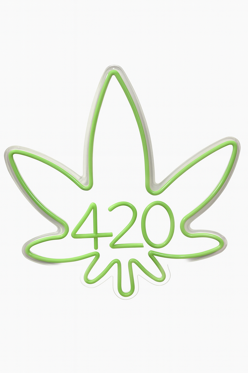 420 Leaf Glow Sign