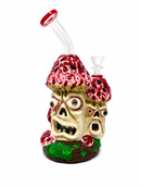 🍄💀 10" MUTANT SHROOM SKULL BONG 👁️🔥