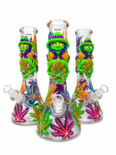 🛸🍃13" Alien Wizard Beaker Bong, 7mm Tick Bong 👽🍀