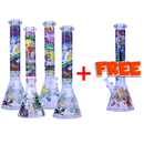 Buy 4 get 1 FREE - 16" 7mm R&M Beaker Water Pipe Assorted Design