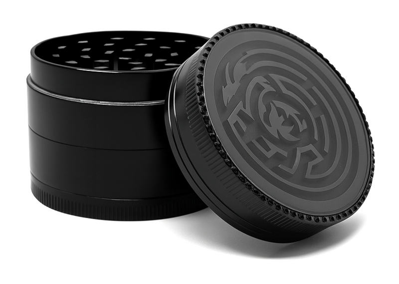 63mm Maze-Top 4-Piece Metal Herb Grinder 6pcs set – Assorted Colors