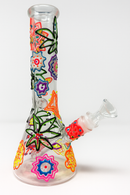 10" Neon Bloom Glow-in-the-Dark Beaker Bong