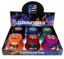 60mm Decorative Top Herb Grinder 6pcs set - Assorted color