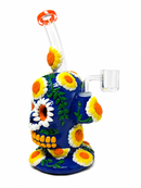 🌼💀 10" FLOWER POWER SKULL BONG 🌈✨