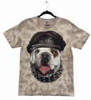 Unisex Graphic Streetwear T-shirt - Spiked Collar Bulldog