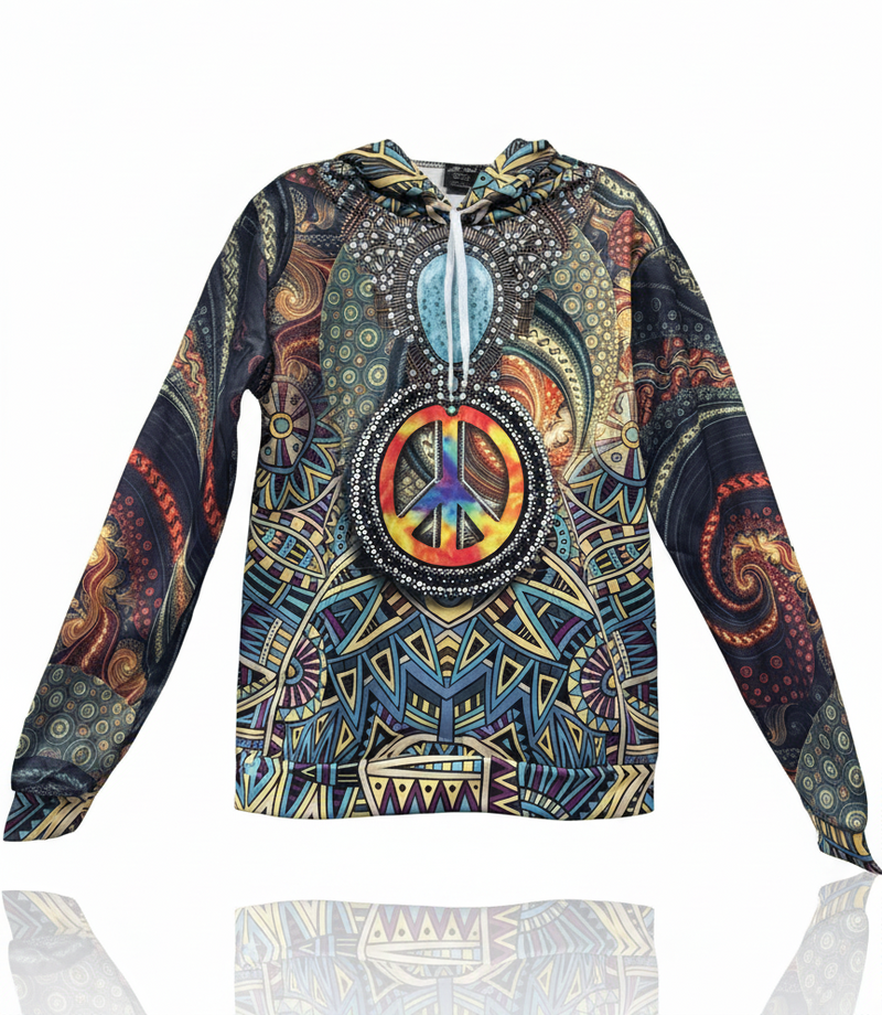 Unisex Graphic Streetwear 3D Hoodie - Psychedelic Peace Mandala