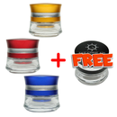 Buy 3 get 1 FREE - EC420 Glass Jar Grinder - 63mm 5-Piece Assorted Colors