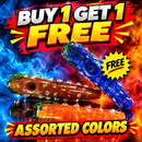🔥Bundle Deal - Buy 1 get 1 FREE - 4.5" Leaf Design Glass Hand Pipe - Assorted Colours