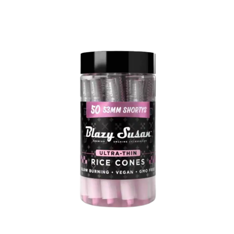 Blazy Susan 53mm Shortys Ultra Thin Rice Cones - 50ct