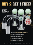 🔥Bundle Deal - Buy 2 Get 1 FREE 14mm 90 Degree Terp Slurper Banger Set