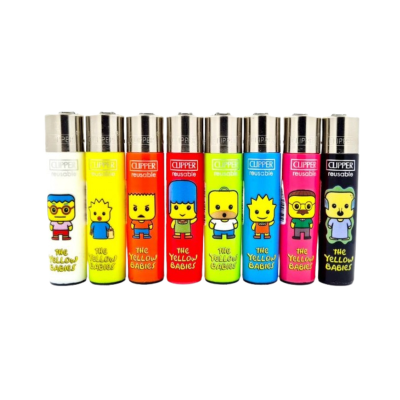 Clipper Classic Yellow Babies Lighters - 48'S/Display