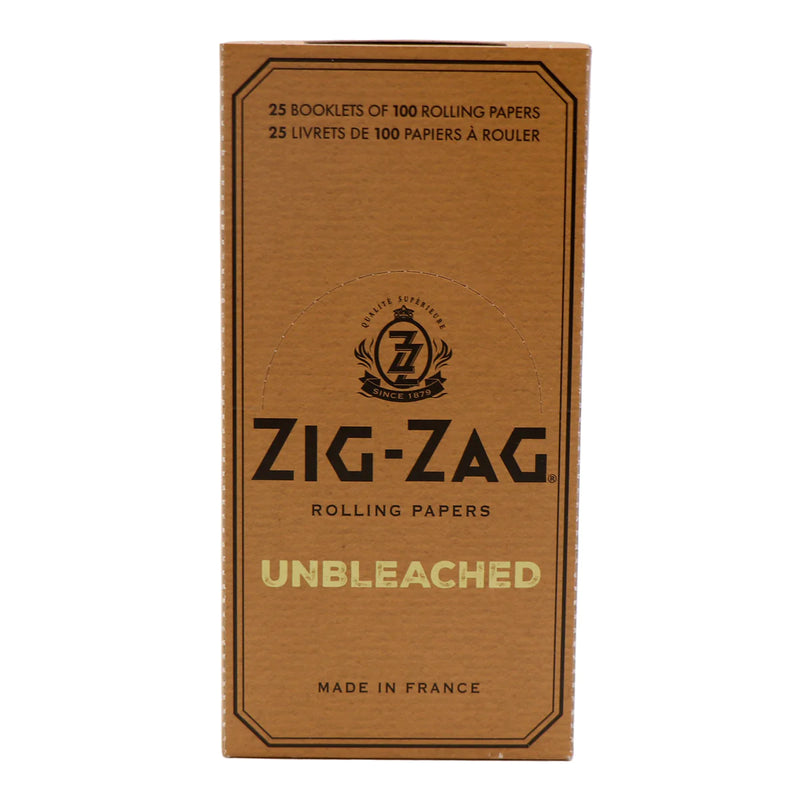 Zig Zag Unbleached Single Wide Papers - 25 Packs/Dispaly