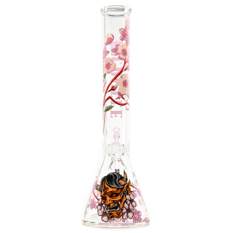 16" 7mm Castle Glassworks Cherry Blossom Beaker