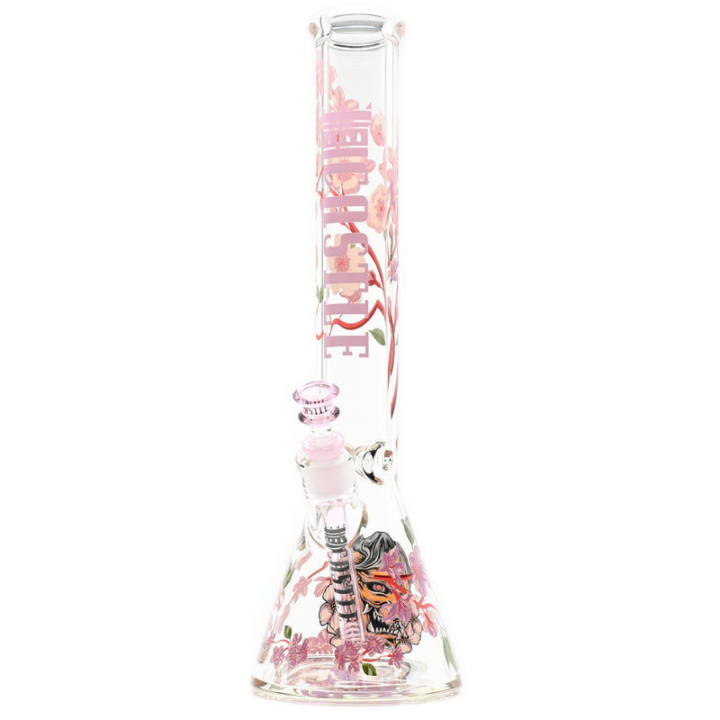 16" 7mm Castle Glassworks Cherry Blossom Beaker