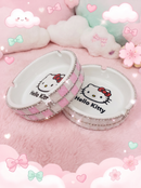 🎀Unique ✨Magical Bling Kitty Ceramic Ashtray – Rhinestone Trim Luxury Design Assorted Colors