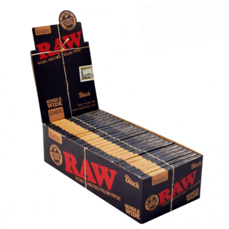RAW Black Single Wide Double Window - 25 Packs/Box