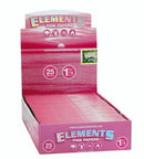 Elements Pink 1 1/4 Rolling Papers with Magnetic Closure - 25 Packs/Box