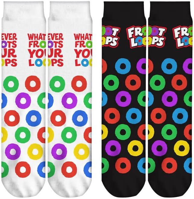 Licensed 2pk Funky Socks - Froot Loops