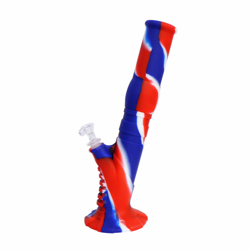 14" Leaner Silicone Water Pipe - Assorted Color