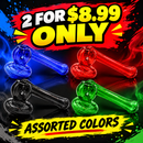 🔥Bundle Deal - Buy 2 FOR $8.99 - 6" Flat Base Lean Bubbler - Assorted Colors