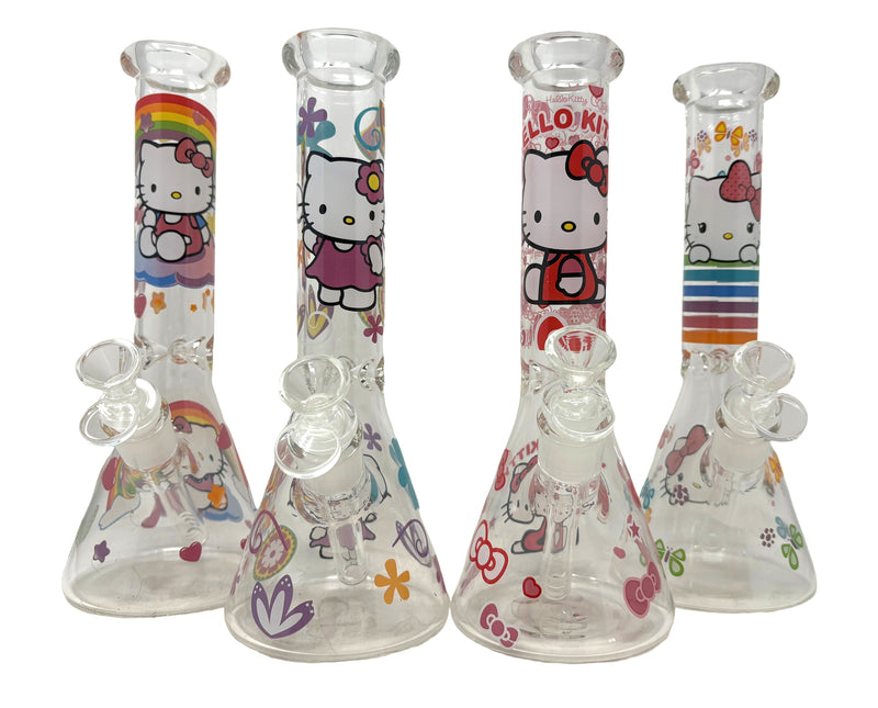 10" HELLO KITTY  Beakers Water Pipe - Assorted Designs