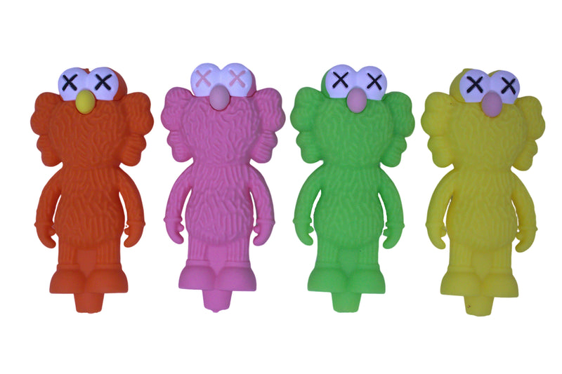 4.5" Kaws Elmo Silicone Hand Pipe - Assorted Colour