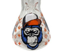 9" Hipster Monkey Print Glow in the Dark Water Pipe