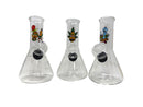 5" Clear Beaker base Water Pipe - Assorted Desgin